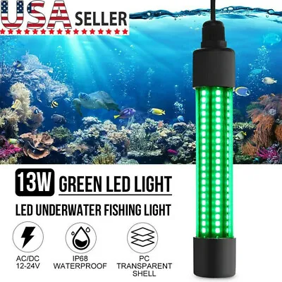 12V Green LED Underwater Submersible Fishing Light Night Crappie Shad Squid Boat • $14.31