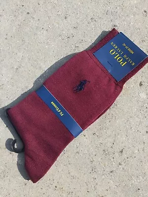 Genuine POLO RALPH LAUREN Fil D'Ecosse MULBERRY Ankle Socks 39-42 UK 6-8 RL6 • £22.50