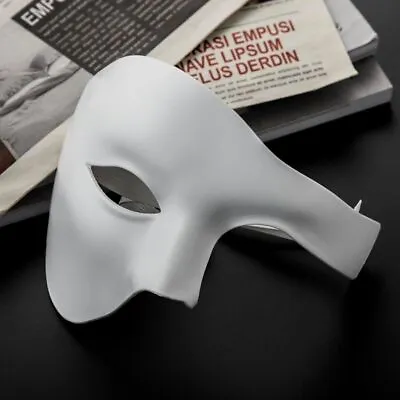 PVC Phantom Masquerade Cosplay Mask Plastic Half Face Men/Women Costume Mask • £6.25