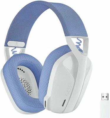$112 • Buy Logitech G G435 LIGHTSPEED Wireless And Bluetooth Gaming Headset White Blue