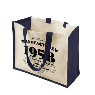 £11.95 • Buy 65th Birthday Tote Bag Gifts For Women - Manufactured 1958