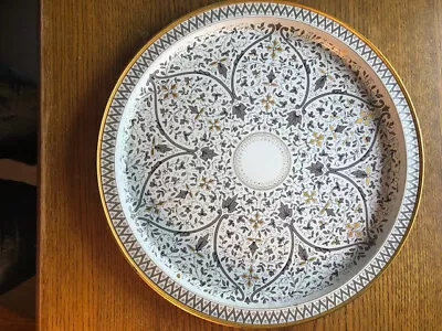 Beautiful Vintage Venetian Round Metal Serving Tray 13.5  • $18