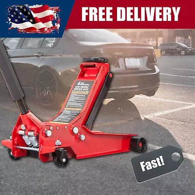 BIG RED 4 Ton Torin Low Profile Service Floor Jack Dual Piston Red • $229.83