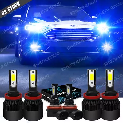 For 2018-2020 Ford Fusion 6X LED Headlight Hi/Lo+Fog Lights Bulbs Blue 8000K • $33.41