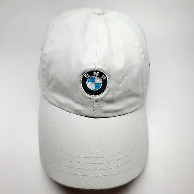 Vintage BMW Hat Cap Strap One Size Casual Cotton Dad Embroidered White Nissin US • $18.05