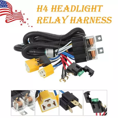 $12.91 • Buy H4 LED Headlight Brightness Intensifier Wiring Harness For Toyota Pickup Truck
