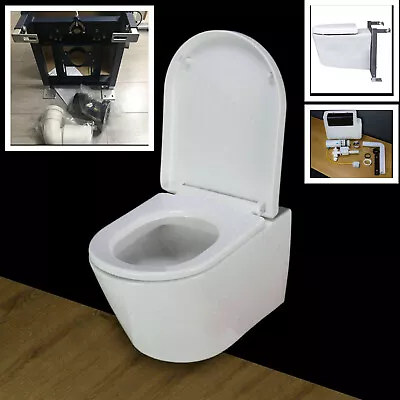 Toilet Wall Hung Mounted WC Support Frame Concealed Cistern Soil Pipe Combo W4NF • £79.99