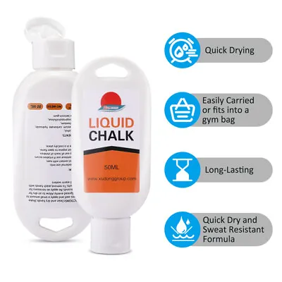 $11.99 • Buy 2 Pack 50ml Liquid Chalk Sport Grip Powder For Pole Dancing, Baseball, Golf NEW