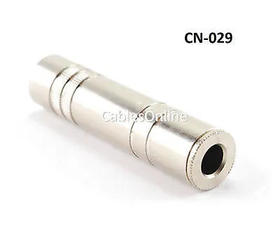 Silver 1/4  Mono Female Solder Type Inline Jack Connector CablesOnline CN-029 • $6.95