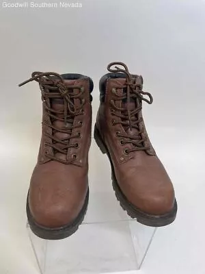 Eddie Bauer Medford Men's Brown Combat Boots - Size 9 • $12.99