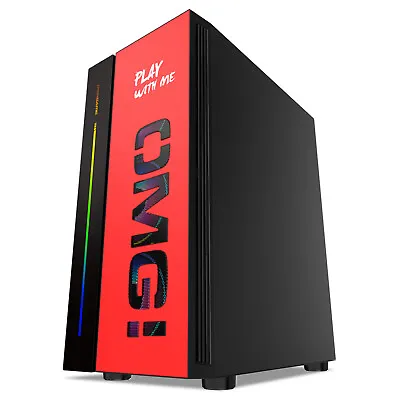 £59.99 • Buy Gaming PC Computer Specialist OMG IForgame Black Red Case 3 X RGB Fans Case ONLY