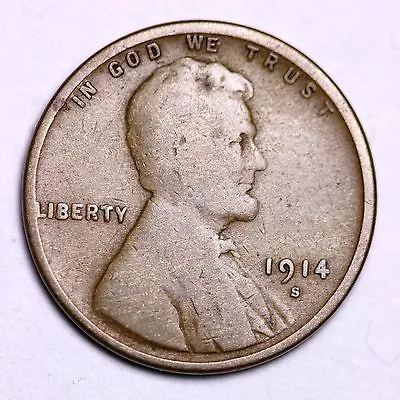 1914-S Lincoln Wheat Cent Penny LOWEST PRICES ON THE BAY!  FREE SHIPPING! • $20