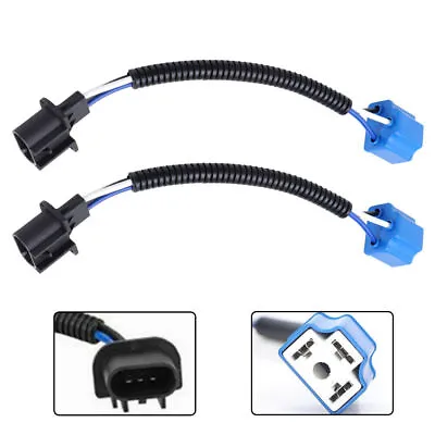 Pair H4 To H13 Harness Adapter Wires Conversion Cable For 7 Inch LED Headlights • $5.99
