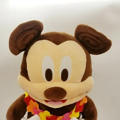 RARE Mickey Luau Lei Plush Disney Store Exclusive Hawaii 23   • $20.68