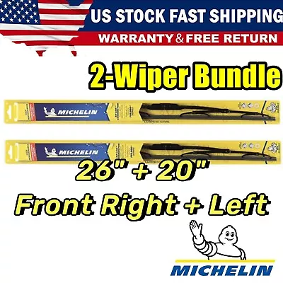 For Set Of 2 Michelin OE Replacement Wiper Blade  Front Left+Right 26  & 20  • $25.23