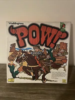 Vintage Pow! Cowboy Western Board Game Waddingtons 1977 100% Complete VGC • £9.95