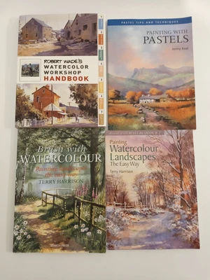£10 • Buy 4 X Watercolour And Pastel Books - Robert Wade Terry Harrison Jenny Keal EX COND
