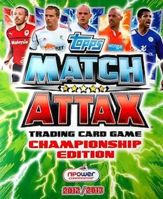 MATCH ATTAX  CHAMPIONSHIP 2012/2013 12/13 CARD SET Of  9 + MANAGER CARD By TOPPS • £3.99