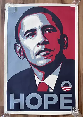 Shepard Fairey Obama 2008  Hope  Campaign Poster Print 24x36 • $499