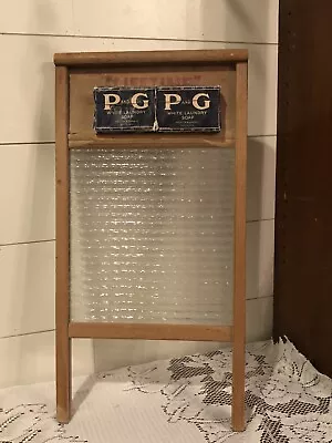 Vintage ‘Lifetime’ Rare Washboard Wood Ribbed Glass Musical Instrument P&G Soaps • $44.99