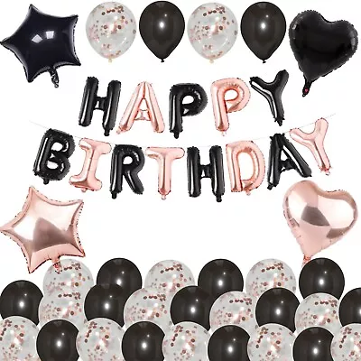 HAPPY BIRTHDAY BALLOONS FOIL BANNER BUNTING 18TH 16TH 20TH 25TH Age Number BALON • £1.99