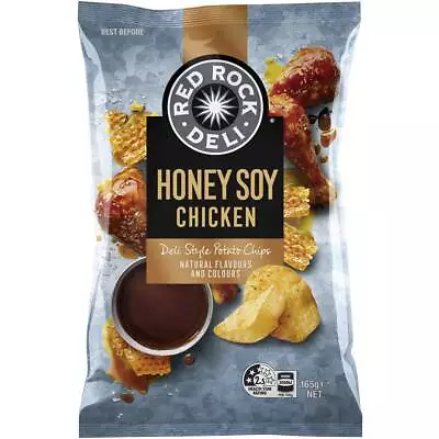 Red Rock Deli Honey Soy Chicken Potato Chips Pack 165g • $16