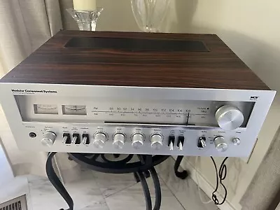 MCS 3223 VINTAGE STEREO RECEIVER WOOD GRAIN SILVER FACE For Parts Or Repair • $100.99