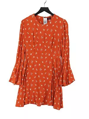 Misfit Women's Midi Dress UK 10 Orange 100% Other A-Line • $11.95