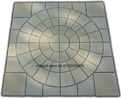 3m Buff  Rotunda Circle & Sq Off Patio Paving Slab Stones (delivery Exceptions ) • £285