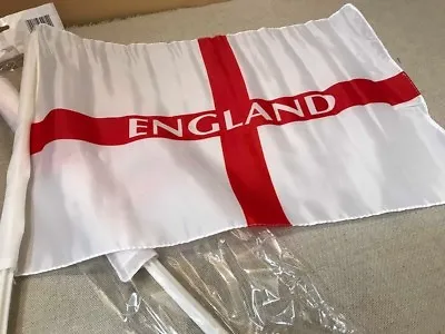 £9.99 • Buy 48 England Car Window Flags Euro 2021 Shop Job Lots St George Flag Car Showroom