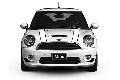 White With Black Hood Stripes For Mini Cooper 2002-2006  - Exact Fit No Trimming • $29