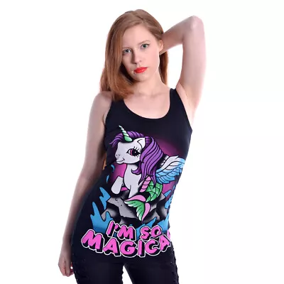 £18.99 • Buy  Cupcake Cult I'm Magical Unicorn Black Vest Top Emo Cute Goth 8-16 New