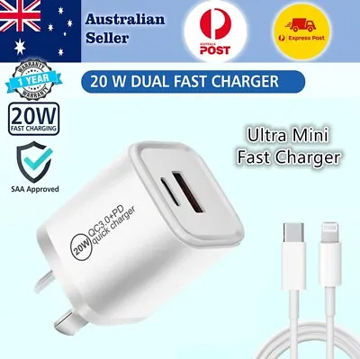 $8.99 • Buy MINI 20W USB Type C Wall Charger Fast PD Dual Power Adapter IPhone 13 12 Android
