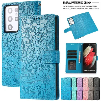 $13.99 • Buy For Samsung S23 S22 S21 S20 FE Ultra S10 9 8 Plus Case Leather Wallet Flip Cover