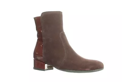 La Canadienne Womens Jil Bordeaux Suede/Patent Ankle Boots Size 5 • $21.70