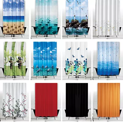 Extra Wide Fabric Shower Curtains Different Designs 240CM Wide By 180CM Drop • £15.70