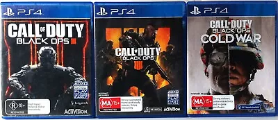 Call Of Duty Black Ops 3 4 And Call Of Duty  Black Ops Cold War PS4 • $79.95