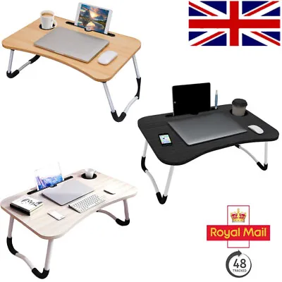 Portable Table Folding Laptop Computer Bed Tray Breakfast Reading Lap Desk Stand • £11.79