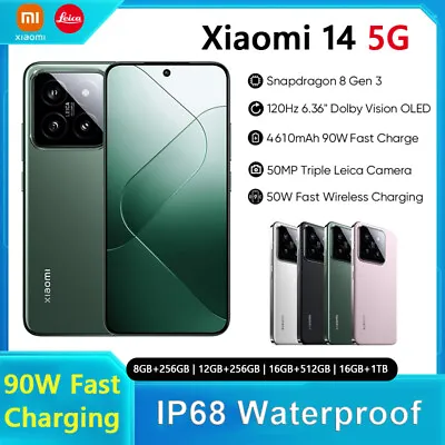 Xiaomi Mi 14 5G Snapdragon 8 Gen 3 IP68 16GB+1TB 90W Fast Charging 120Hz MIUI 14 • £613.13