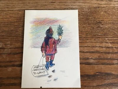 £9.50 • Buy Karel Lek (1929-2020) MBE RCamA, Original Mixed Media Personal Christmas Card