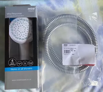 Mira Response ECO 4-Spray Head White + Mira Response Hose 1:5m - BOXED & SEALED • £39.95