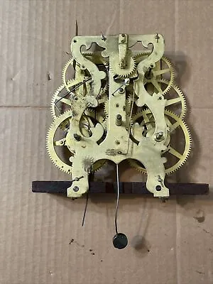 Antique JC Brown Forestville 8 Day Weight Driven Shelf Clock Movement Parts • $79.99