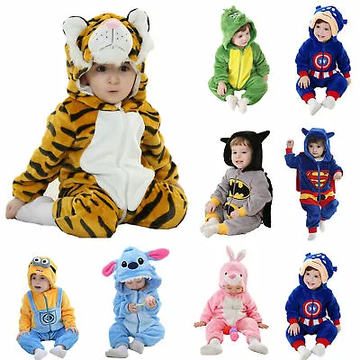 New Soft Baby Newborn Toddler Boy Girl Animal Romper Outfit Costume Fancy Dress • £16.28