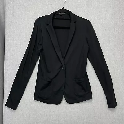 Uniqlo Jacket Blazer Womens Small Black Cotton Viscose Long Sleeve Collared 4650 • $19.95