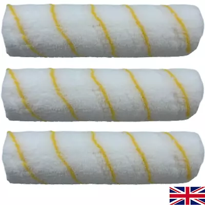 Paint Roller Sleeves 9 Inch Set 3pcs Emulsion Rollers Painting Decorating Wall • £6.99