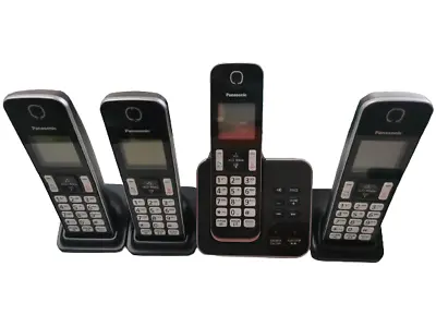PANASONIC DECT Digital Cordless Phone With Answering Machine &Quad-Pack Handsets • $79.99