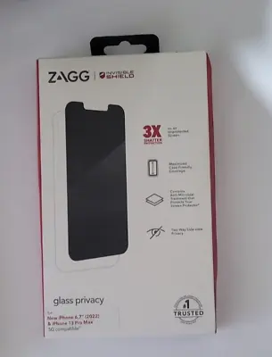 ZAGG Invisible Shield Glass Privacy For IPhone 13 Pro Max / 14 Plus • $15.99