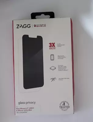$15.99 • Buy ZAGG Invisible Shield Glass Privacy For IPhone 13 Pro Max / 14 Plus