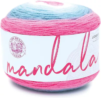 Lion Brand Mandala Yarn Gradient Cake Multicoloured Yarn Ombre 150g Unicorn • £10.50