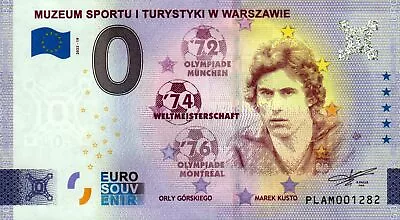 Zero Euro Bill - 0 Euro - Poland - Muzeum Sportu I Turystyki W Warszawie 2022-19 • £7.21